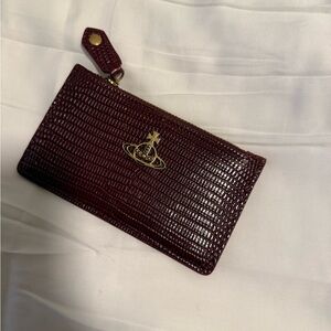 Vivienne Westwood Dark Red Textured Wallet